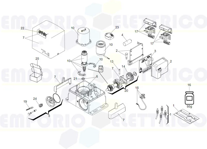 faac Seite Ersatzteile des 741 Motors