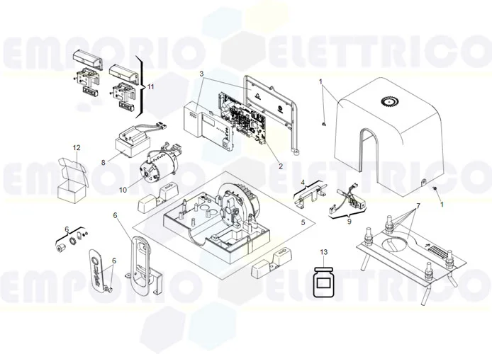 faac Seite Ersatzteile des c721 Motors