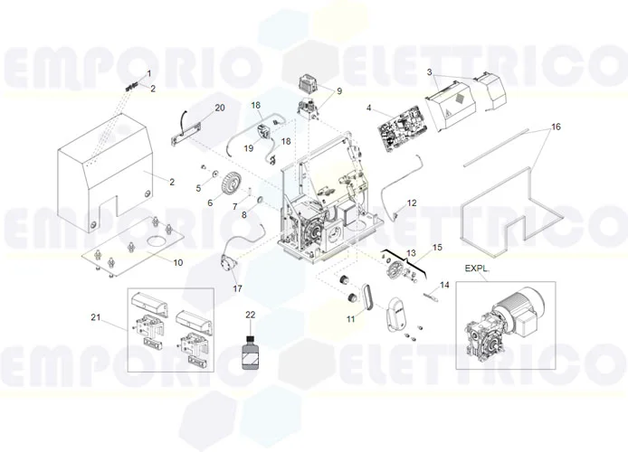 faac Seite Ersatzteile des c851 Motors