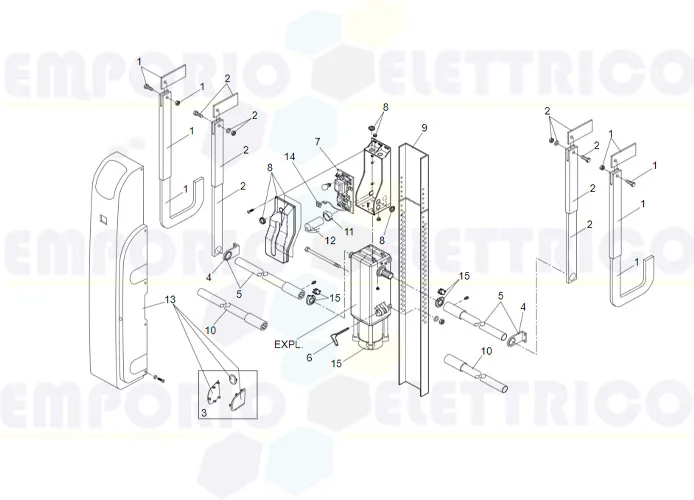 faac Seite Ersatzteile des 550 l Motors