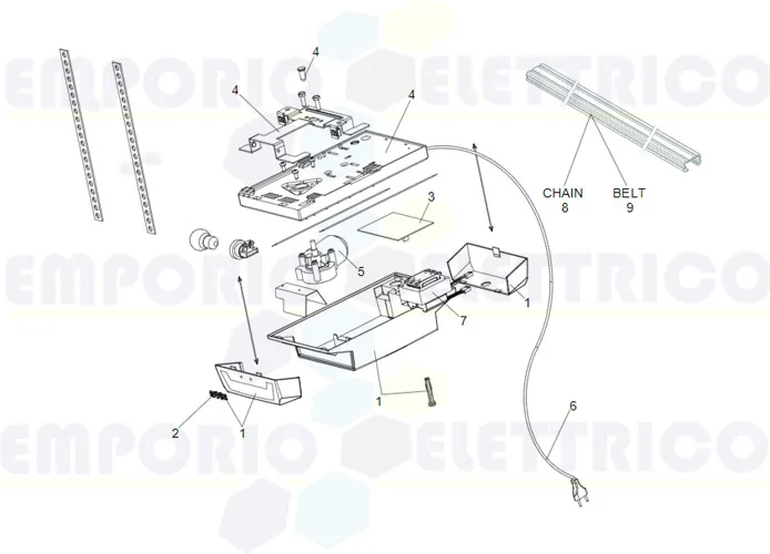 faac Seite Ersatzteile des D600 Motors