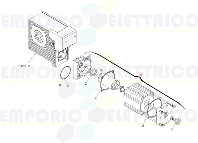 faac Ersatzteil der Motorgruppe 540/541/mercury 63003156