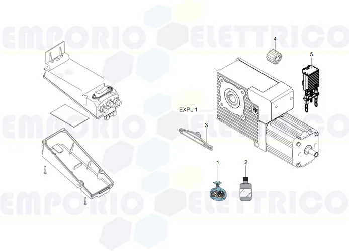 faac Seite Ersatzteile des 541 3ph Motors