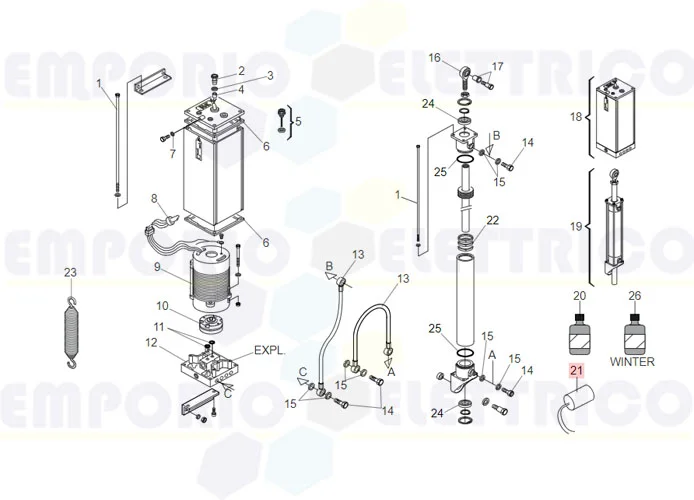 faac Ersatzteil des Kondensators pp mlr 25 prl 12,5mf 400v 76012515