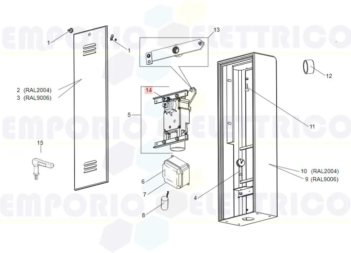 faac Ersatzteil Kit Endschalter 617-spin 63003168