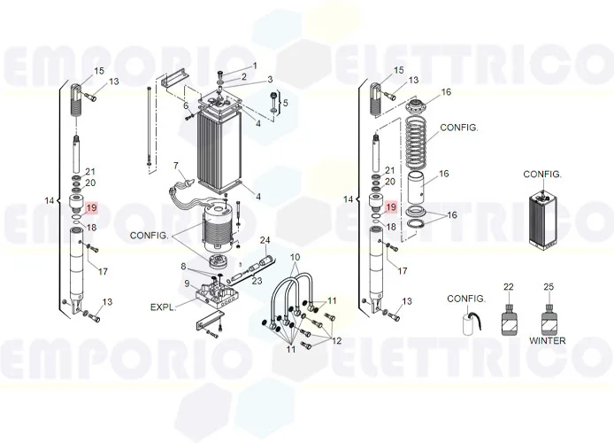 faac Ersatzteil des Dichtrings 40,95x2,62 (3162) 7090360025