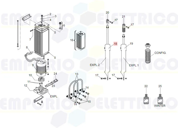 faac Ersatzteil des Zylinders 620sr 725209