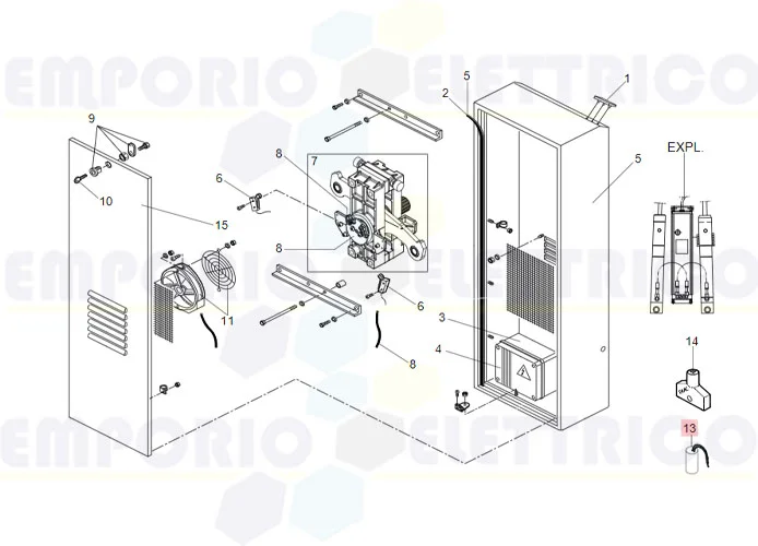 faac Ersatzteil des Kondensators pp16mf-400v ul 7600525