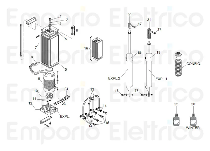 faac Seite Ersatzteile für Schranken 620 sr inox